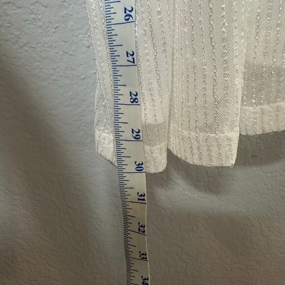 NWOT 12th Tribe White Sequin Wide Pants - Picture 5 of 6